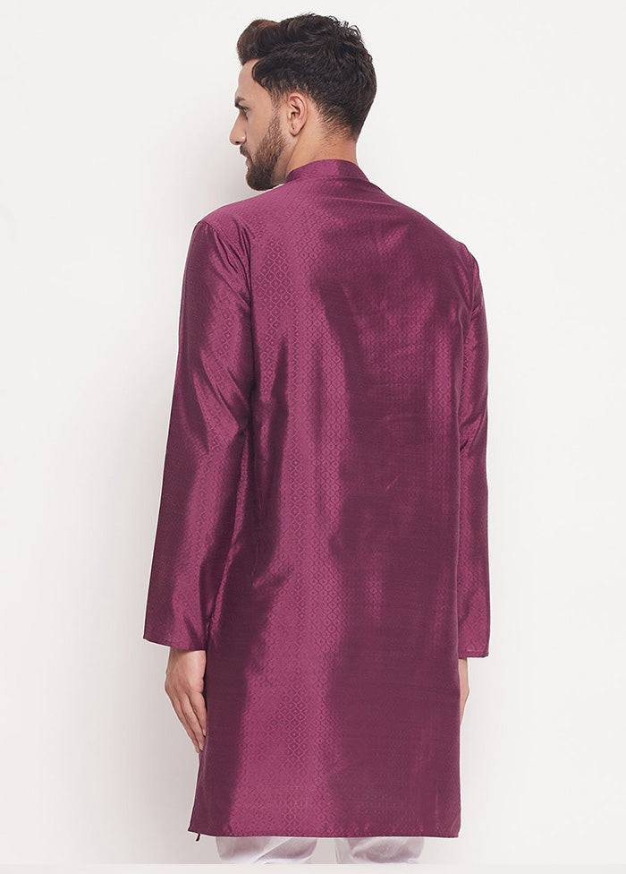 Purple Readymade Silk Kurta VDVAS15062215 - Indian Silk House Agencies