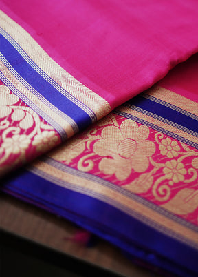 Pink Garad Pure Silk Saree Without Blouse Piece - Indian Silk House Agencies