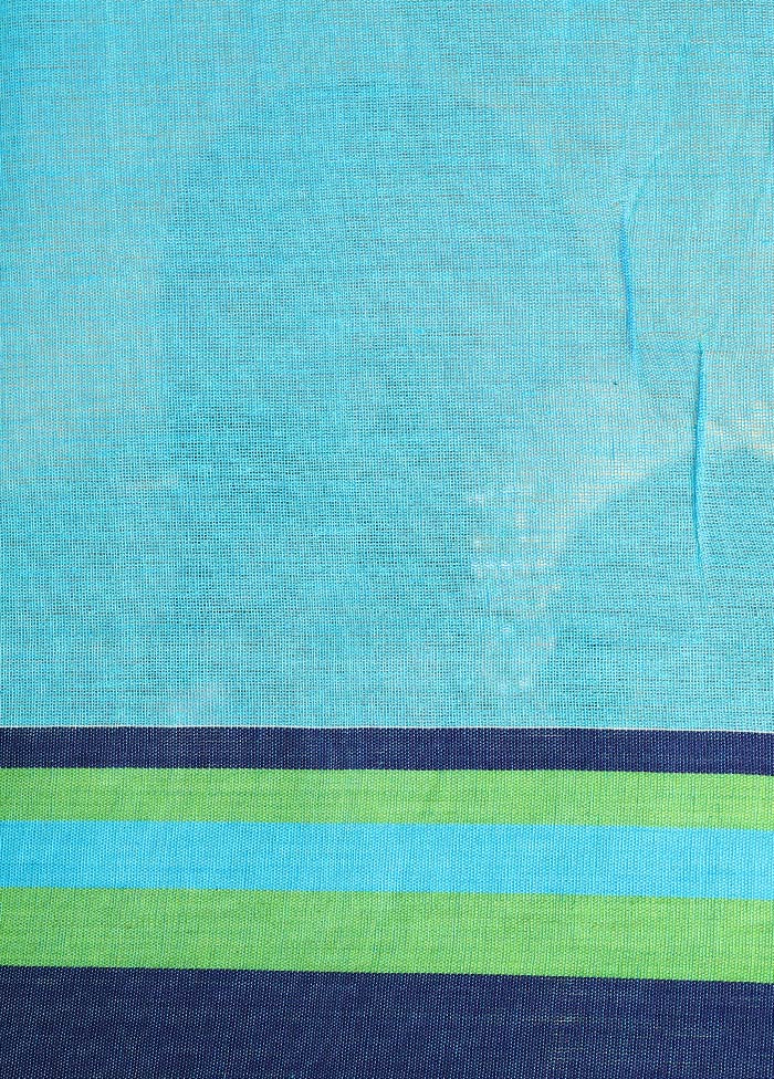 Blue Begumpuri Cotton Saree Without Blouse Piece - Indian Silk House Agencies