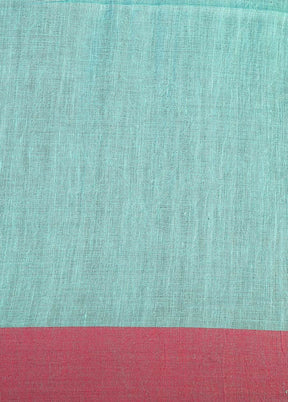 Blue Shantipuri Cotton Saree Without Blouse Piece - Indian Silk House Agencies