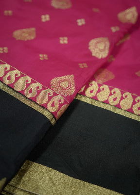 Pink Kanjivaram Silk Saree With Blouse Piece - Indian Silk House Agencies