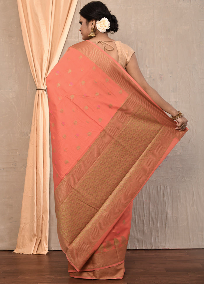 Pink Kora Silk Zari Work Saree With Blouse - Indian Silk House Agencies