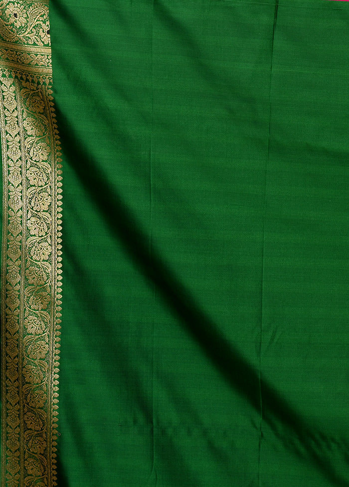 Green Tanchoi Banarasi Silk Saree With Blouse Piece - Indian Silk House Agencies