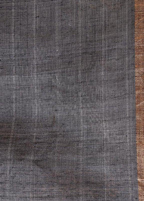 Grey Pure Matka Silk Saree With Blouse Piece - Indian Silk House Agencies