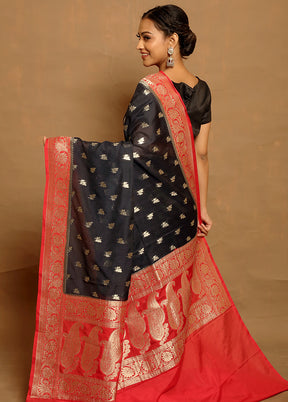 Black Georgette Saree With Blouse Piece - Indian Silk House Agencies