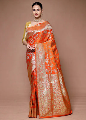 Red & Orange Banarasi Duo Combo