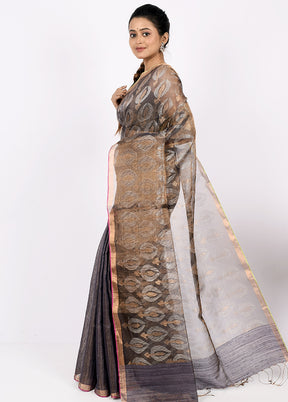 Slate Pure Matka Silk Saree With Blouse Piece - Indian Silk House Agencies