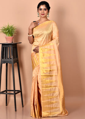 Yellow Pure Kanjivaram Silk Saree With Blouse Piece - Indian Silk House Agencies