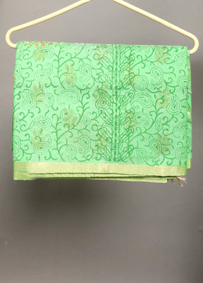 Green Tussar Pure Silk Handloom Saree With Blouse - Indian Silk House Agencies