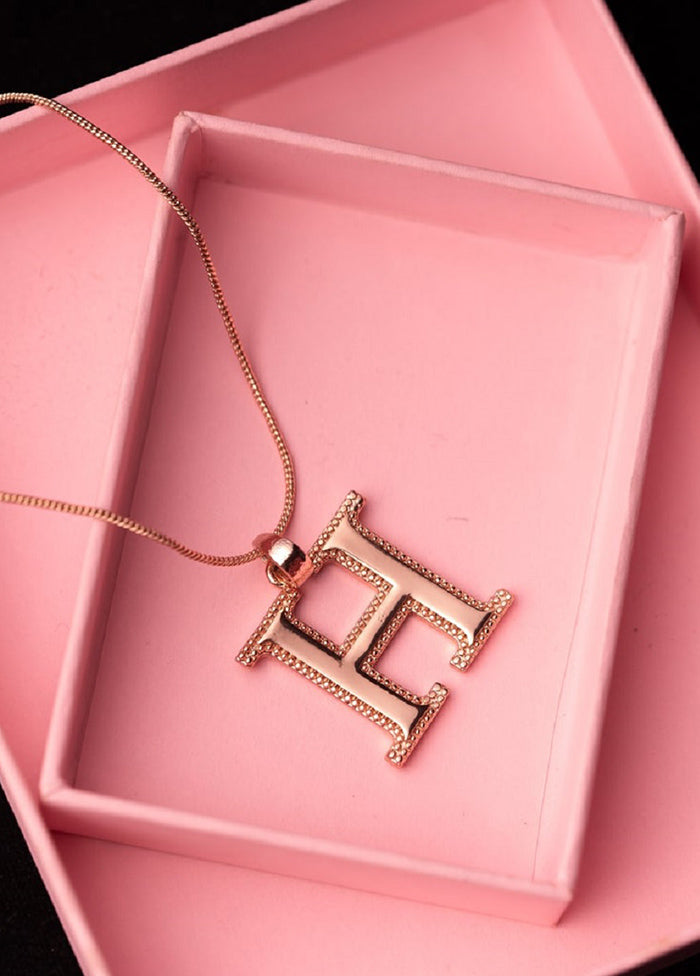 Rose Gold Plated Heavenly H Pendant - Indian Silk House Agencies