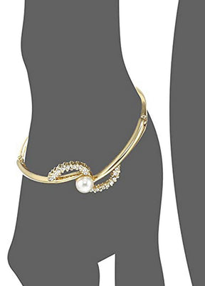 Estele Gold Plated Pearl Bracelet - Indian Silk House Agencies