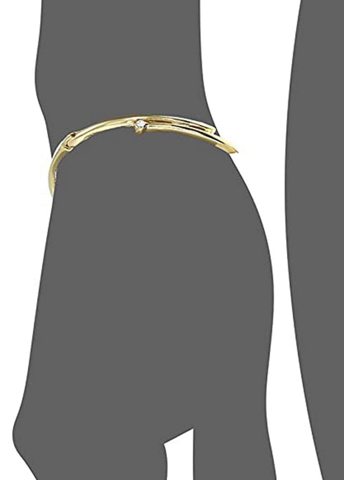 Estele Gold Plated Moving Trinetra Cuff Bracelet - Indian Silk House Agencies