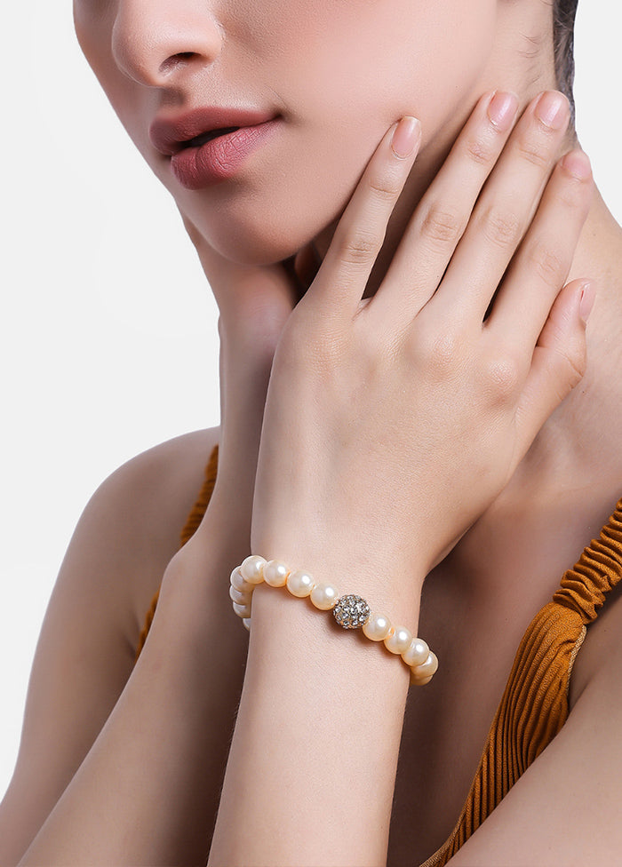 Gold Plated Splendid Pearl Bracelet - Indian Silk House Agencies