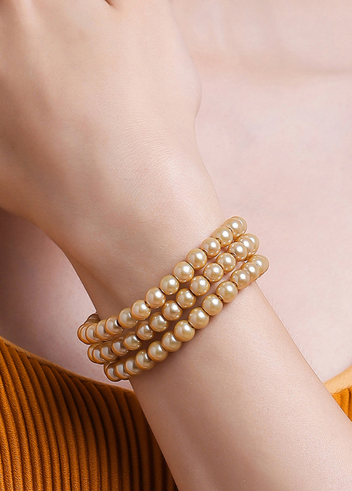 Gold Plated Attractive Pearl Bracelet - Indian Silk House Agencies