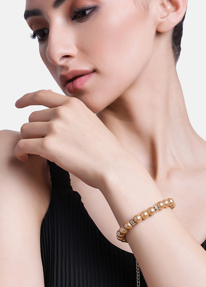Gold Plated Divine Pearl Bracelet - Indian Silk House Agencies