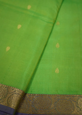 Green Kanjivaram Pure Silk Saree With Blouse Piece