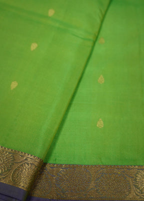 Green Kanjivaram Pure Silk Saree With Blouse Piece - Indian Silk House Agencies