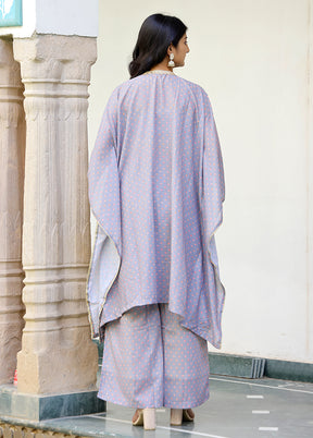 2 Pc Grey Readymade Silk Coord Set
