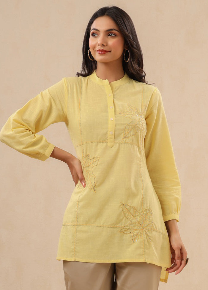 Yellow Readymade Cotton Tunic