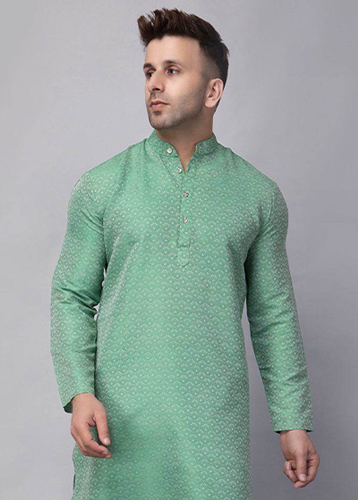 2 Pc Green Viscose Kurta Pajama Set