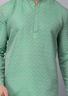 2 Pc Green Viscose Kurta Pajama Set