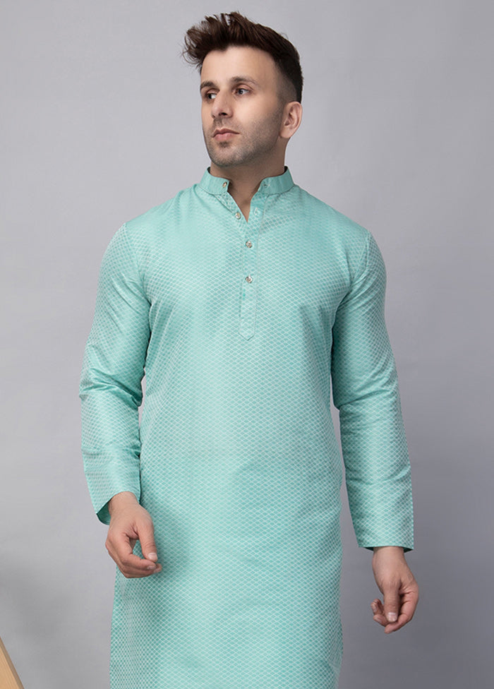 2 Pc Sky Blue Viscose Kurta Pajama Set