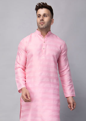 2 Pc Pink Viscose Kurta Pajama Set