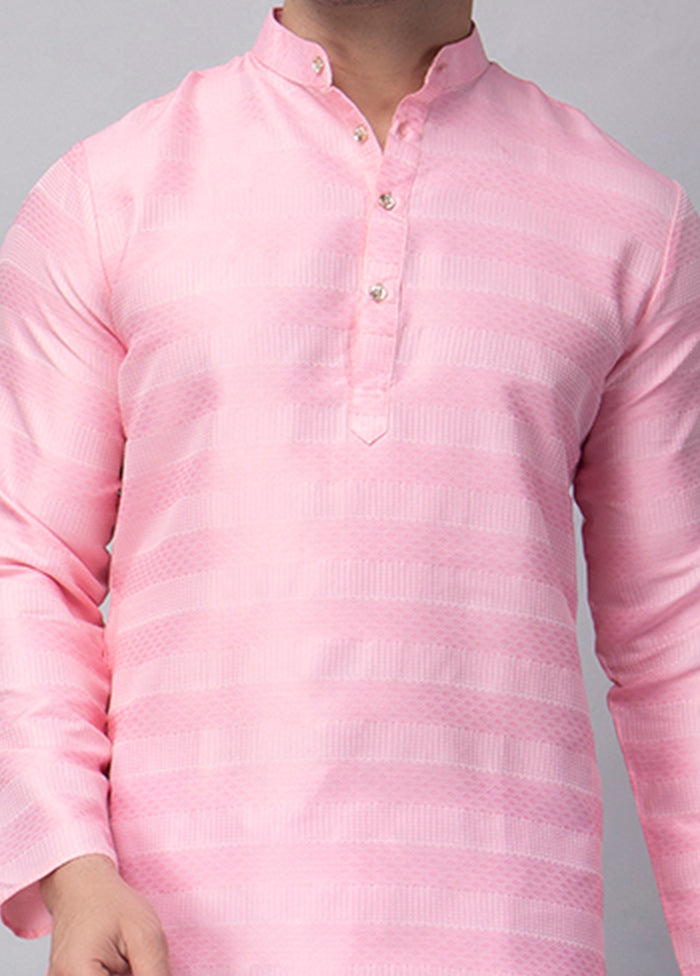 2 Pc Pink Viscose Kurta Pajama Set