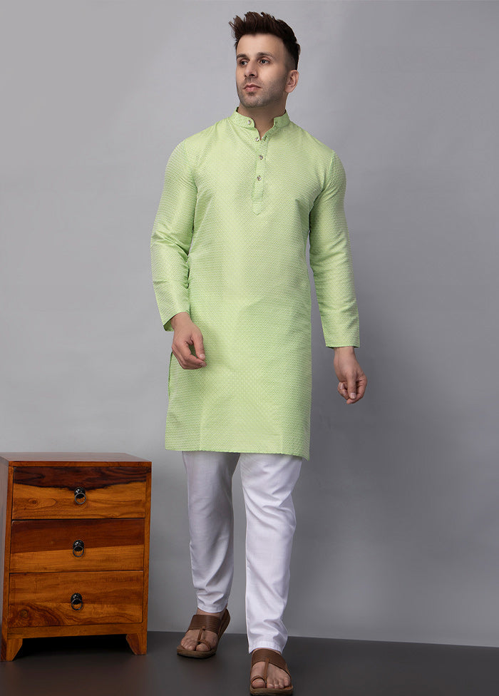 2 Pc Green Viscose Kurta Pajama Set