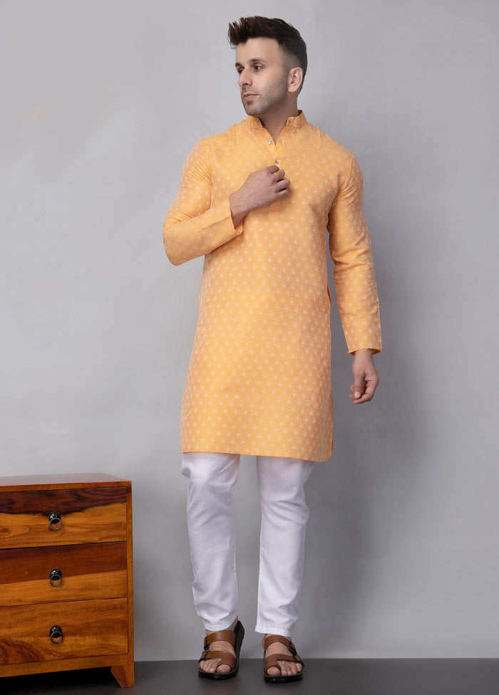 2 Pc Lemon Viscose Kurta Pajama Set