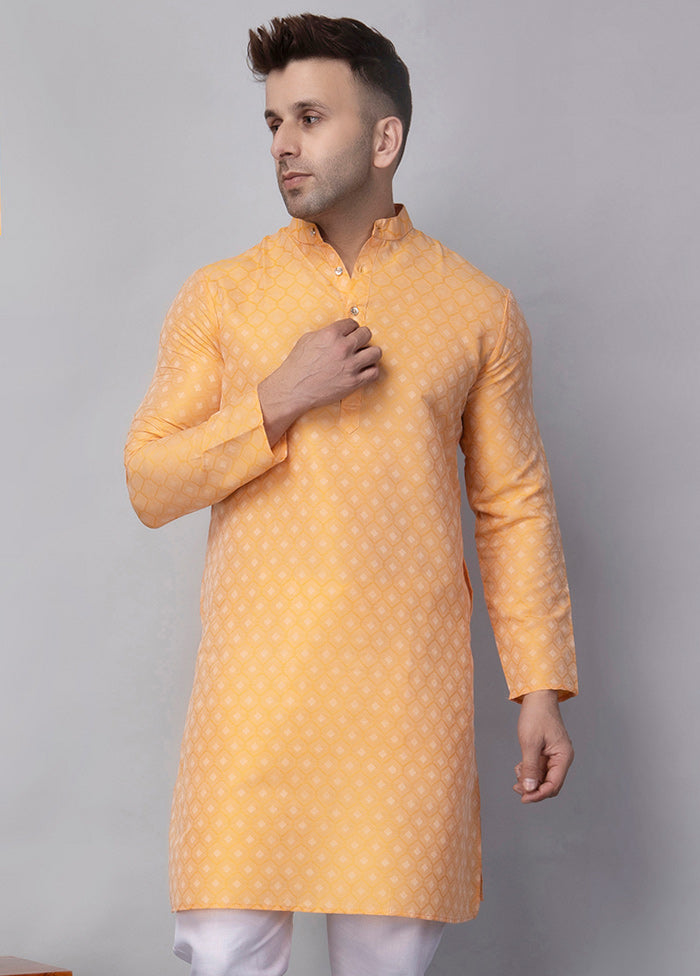 2 Pc Lemon Viscose Kurta Pajama Set