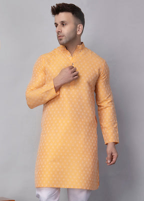 2 Pc Lemon Viscose Kurta Pajama Set