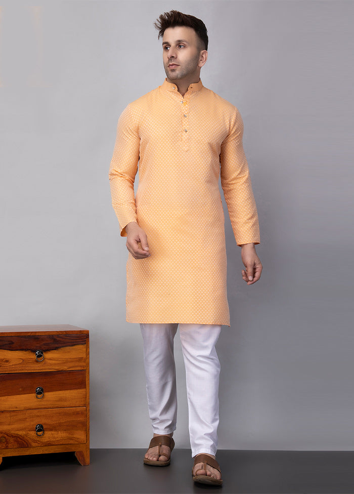 2 Pc Lemon Viscose Kurta Pajama Set