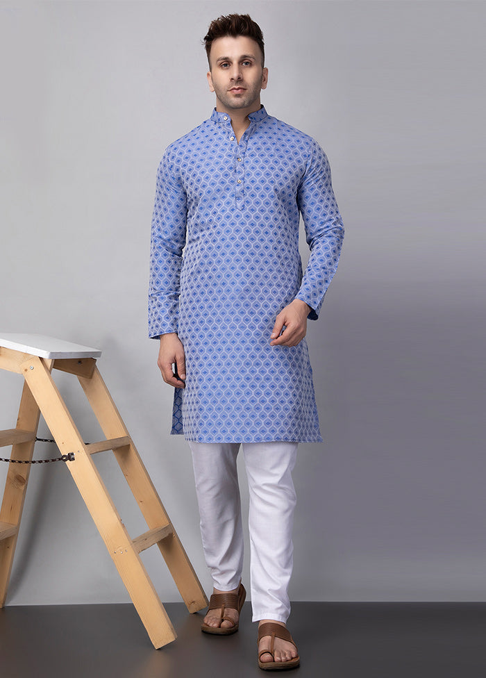 2 Pc blue Viscose Kurta Pajama Set