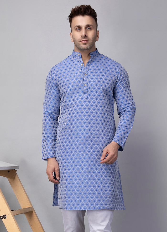 2 Pc blue Viscose Kurta Pajama Set