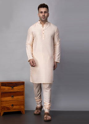 2 Pc Light Pink Viscose Kurta Pajama Set