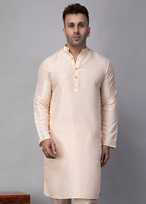 2 Pc Light Pink Viscose Kurta Pajama Set