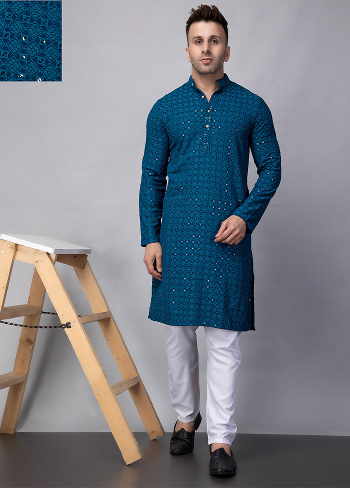 2 Pc Green Viscose Kurta Pajama Set