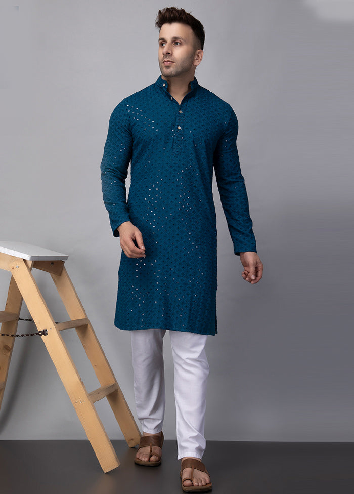 2 Pc Green Viscose Kurta Pajama Set