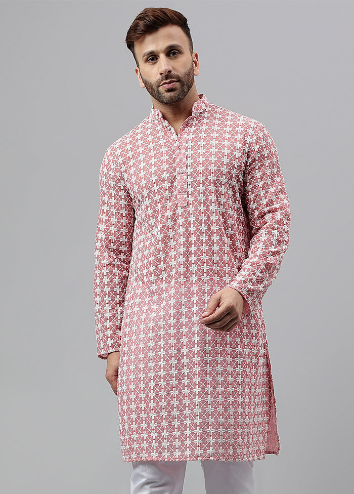 2 Pc pink Viscose Kurta Pajama Set