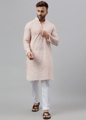 2 Pc pink Viscose Kurta Pajama Set