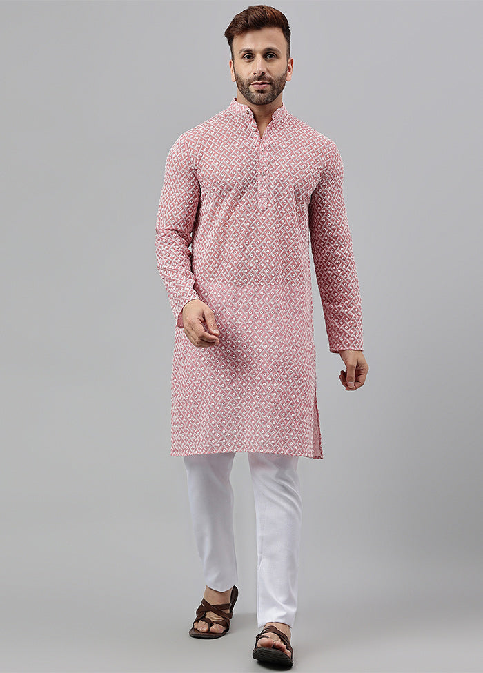 2 Pc pink Viscose Kurta Pajama Set