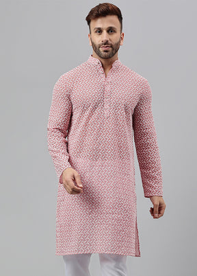 2 Pc pink Viscose Kurta Pajama Set