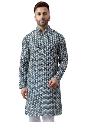 2 Pc Green Silk Kurta Pajama Set