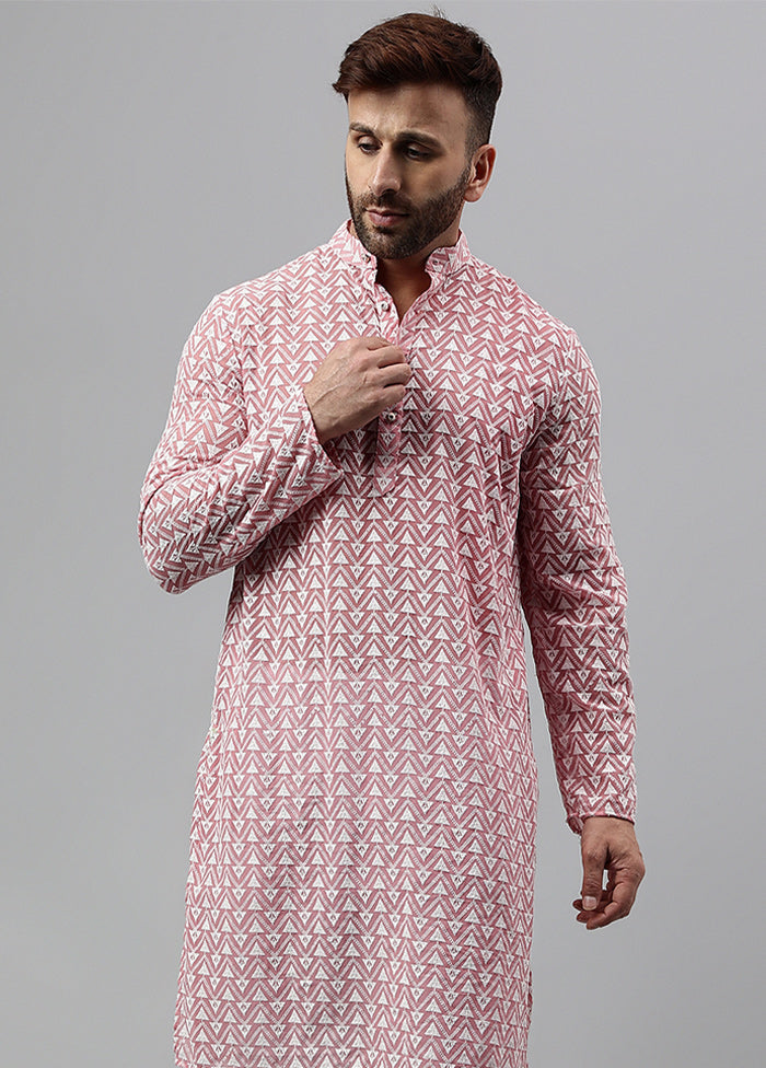 2 Pc pink Viscose Kurta Pajama Set