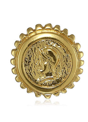 Estele 24 Kt Gold Plated Queen Stud Earrings - Indian Silk House Agencies