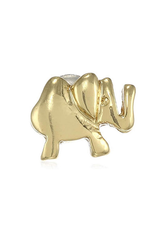 Estele 24 Kt Gold Plated Tiny Elephant Stud Earrings - Indian Silk House Agencies