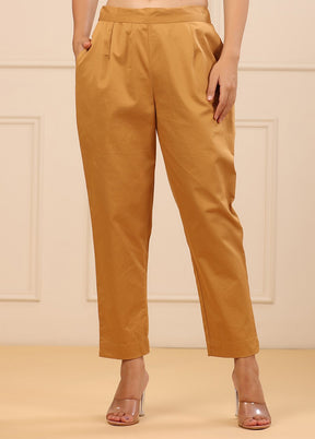 Gold Pure Cotton Casual Pant