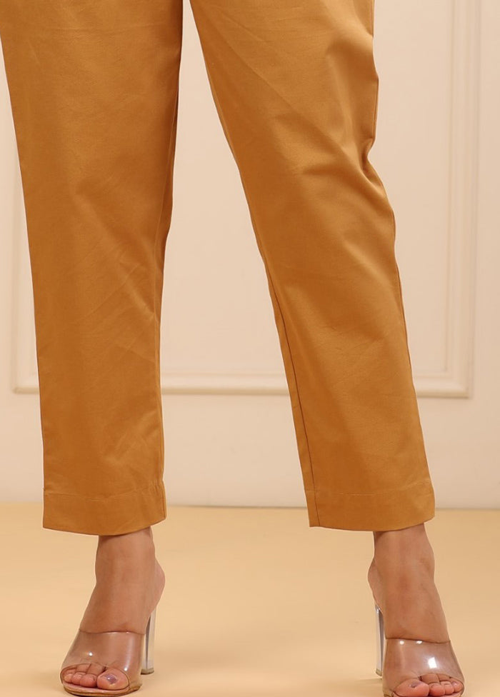 Gold Pure Cotton Casual Pant