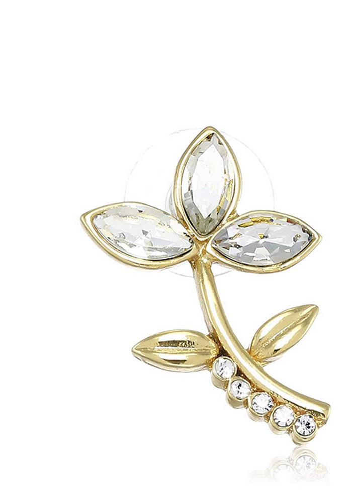 Estele 24 Kt Gold Plated Tender flower Stud Earrings - Indian Silk House Agencies